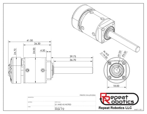 Max Brushless 2006 Mk2 - Beetleweight planetary gearmotor