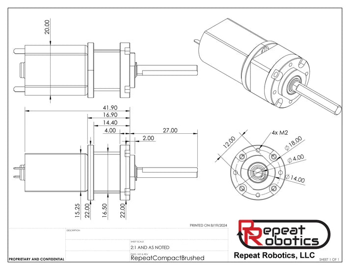 Compact Brushed - Beetleweight planetary gearmotor