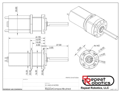 Compact Brushed - Beetleweight planetary gearmotor